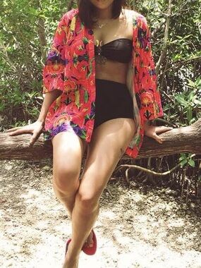 ASOS Hot Pink & Navy Floral Kimono Jacket